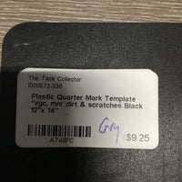 Plastic Quarter Mark Template *vgc, mnr dirt & scratches
