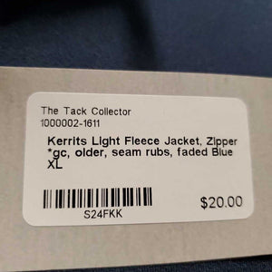 Light Fleece Jacket, Zipper *gc, older, seam rubs, faded