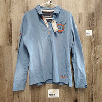 LS Polo Shirt, 1/4 Button Up *like new
