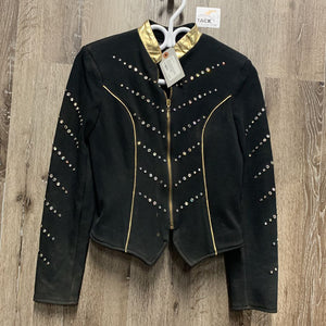 Western Showmanship Jacket, Zipper, Bling *gc, older, mnr dirt/stains, faded?, snags