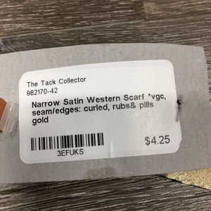 Narrow Satin Western Scarf *vgc, seam/edges: curled, rubs& pills
