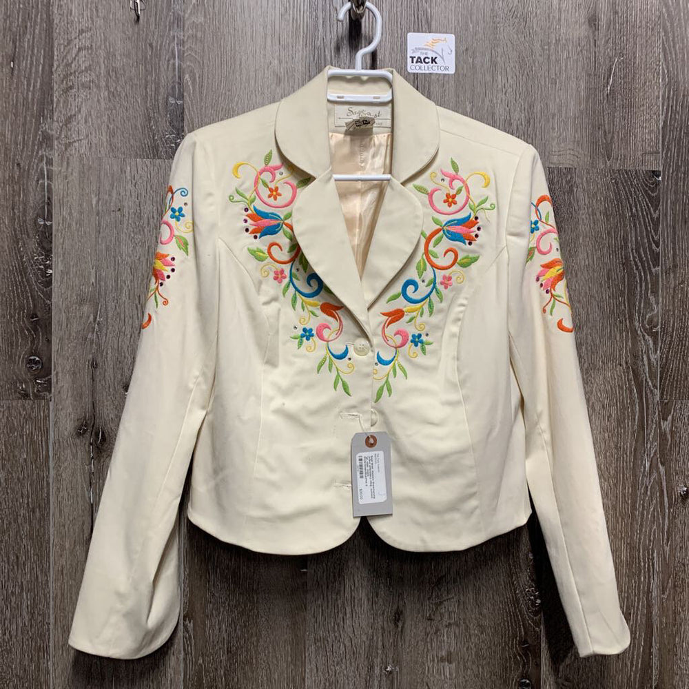 Western Showmanship Jacket, embroidery, bling , buttons *gc, older, stains