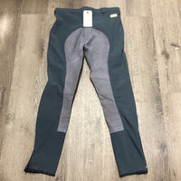 Ribbed Full Seat Breeches *gc, older, stains, legs: dirty/stains? & faded, v.hairy velcro
