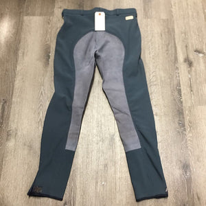 Ribbed Full Seat Breeches *gc, older, stains, legs: dirty/stains? & faded, v.hairy velcro