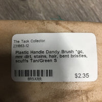Plastic Handle Dandy Brush *gc, mnr dirt, stains, hair, bent bristles, scuffs
