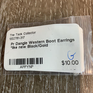 Pr Dangle Western Boot Earrings *like new
