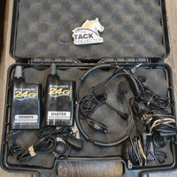 Coaching System: 2 of: Headphones, rechargeable belt transceivers, Microphones, cords *CHARGES, WORKS, older