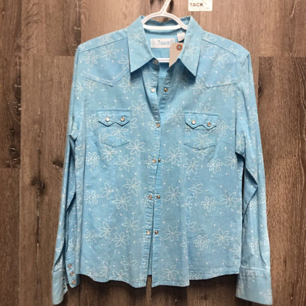 LS Western Shirt, Snaps *vgc, v.mnr seam puckers