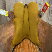 16 W *6" Stockman Bush Rider Aussie Saddle, Stirrup Irons & Leathers, Overgirth, Cotton Web Girth, Wool Covered Panels, Flaps: 21.5"L x 15.5"W
