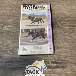 "Successful Dressage Vol 2, Making the Most of Your Horse" VHS & Plastic Case - Jennie Loriston-Clarke *vgc, marker, older