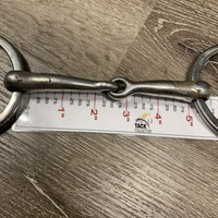 Med Flat Western Loose Ring Snaffle Bit *gc, dirty, scratches, bent/misshapen ring edges