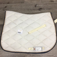 Thick Quilt Jumper Saddle Pad, tabs *vgc, pilly, dirt/stains, yellowing, threads
