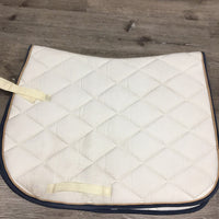 Thick Quilt Jumper Saddle Pad, tabs *vgc, pilly, dirt/stains, yellowing, threads