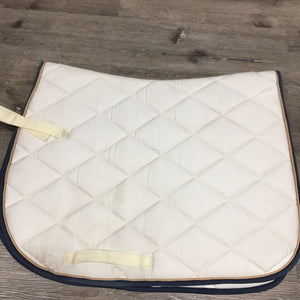 Thick Quilt Jumper Saddle Pad, tabs *vgc, pilly, dirt/stains, yellowing, threads
