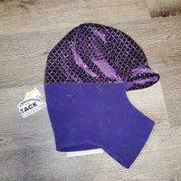 Fleece Velvet & Glitter Winter Helmet Cover *vgc, v.hairy
