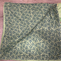 Cotton Quilt Foldable Pillow/Blanket *older, clean, hairy, seam creases, puckered seams, pills, discolored seams
