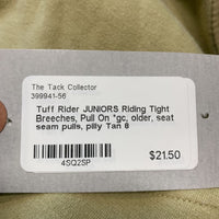 JUNIORS Riding Tight Breeches, Pull On *gc, older, seat seam pulls, pilly