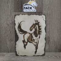 "Running Horse" Ceramic Wall Hanging Tile *vgc, mnr dirt, sm scuffs
