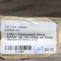 1 ONLY Replacement Stirrup Rubber *gc, mnr stains, sm cracks, discolored
