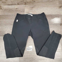 Side Zip Euroseat Breeches *older, gc, v.faded, stains, seam puckers, pulled seat seam