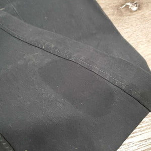Side Zip Euroseat Breeches *older, gc, v.faded, stains, seam puckers, pulled seat seam