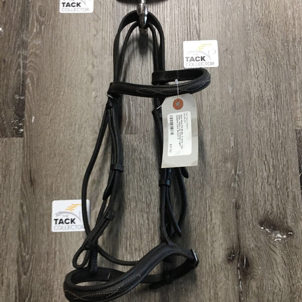 Soft Rsd FS Bridle, 0 reins *vgc, older, clean, oil, threads, tight keepers