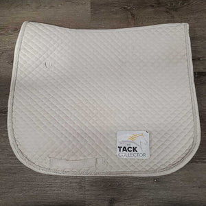 Quilted Dressage Saddle Pad *gc, clean, mnr hair, puckered corners, stained, cut tabs