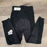Hvy Cotton Full Seat Breeches *gc, faded, seat & legs: stretched & v.rubbed/pilly , seam puckers
