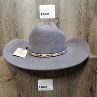 3x Cattlemen Wool Felt Cowboy Hat, extra Braided ?Nylon/Horse Hair/leather band *xc, mnr inner brim film