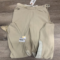 Side Zip Breeches *fair, older, dingy/discolored, stains, puckers, sm hole/undone stitching, v.pilly ankles