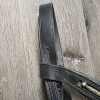 Rsd Bridle, Bling Browband *filthy, dry, stiff, chewed, scraped edges, peeled beads, rubs, sharp inner edge
