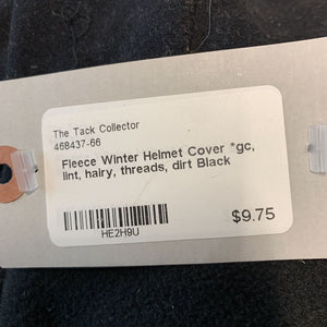 Fleece Winter Helmet Cover *gc, lint, hairy, threads, dirt