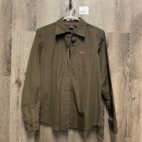 LS Western Shirt, buttons *gc, faded, seam puckers
