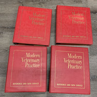 8 Binders, 1954, Modern Veterinary Practice *gc, yelllowed, dusty, dirty