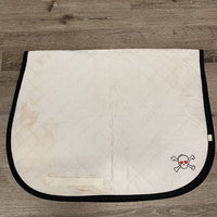 Quilt Baby Saddle Pad, Skull embroidery *vgc, mnr dirt, stains, hair
