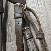 Rsd Leather Bridle *MISSING CHEEK & Keeper, rough edges & back, dry, stiff, dirt, loose keepers, xholes
