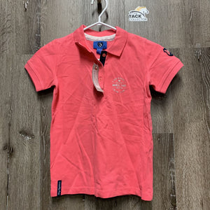 JUNIORS SS Polo Shirt, 1/4 Button Up "Ride & Shine" *like new