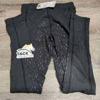 JUNIORS Full Sticky Seat Riding Tight Breeches, 2 Thigh Pockets *fair, faded, hairy, mnr dirt?/stains, seat: thin, rubs, peeling
