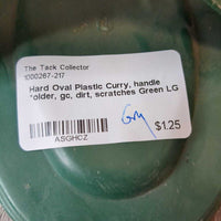 Hard Oval Plastic Curry, handle *older, gc, dirt, scratches
