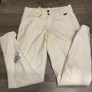 Full Seat Breeches *vgc, seat stains, older, seam puckers, stains, discolored