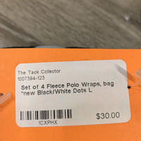 Set of 4 Fleece Polo Wraps, bag *new
