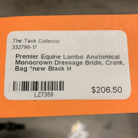 Lambo Anatomical Monocrown Dressage Bridle, Crank, Bag *new