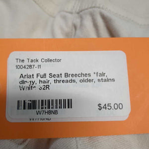 Full Seat Breeches *fair, dingy, hair, threads, older, stains