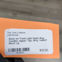 Light Nylon Bag, handles, zipper *vgc, dirty, faded?
