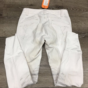 Euroseat Breeches, bling *vgc, seat/legs: discolored & stains, seam puckers