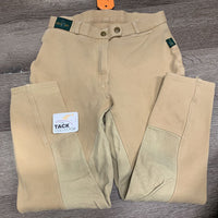 Cotton Full Seat Breeches *fair, older, v.wavy seams, v.pilly/rubbed & stretched seat & legs