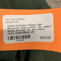Riding Tight Breeches, thigh pocket *vgc, older?, loose threads, mnr dirt?stains, hairy
