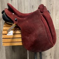 18" M/W Wither *W/XW *5.5 Zaldi Altras Equitation Saddle, Navy Cotton Zaldi Cover, 2x Billet Guards, Full Suede, Wool Flocking, Rear Gusset Panels, Long Front Blocks, Flaps: 16.5"l x 11.5"w Serial #: 180393
