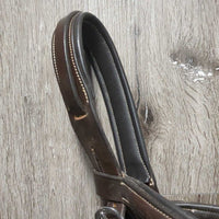 Rsd/Padded Monocrown Bridle, Crank, buckles *No Reins, vgc, mnr rubs, dirt & faded, creases, loose logo