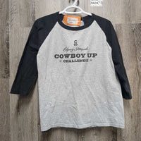 3/4 Sleeve T Shirt "Calgary Stampede Cowboy Up" *vgc, mnr faded & pilly